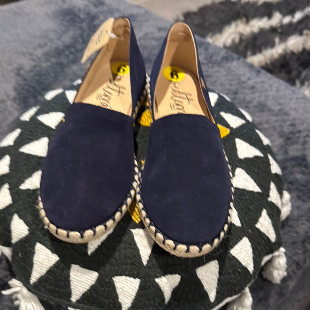 Blue Espadrilles with Classic Jute Sole